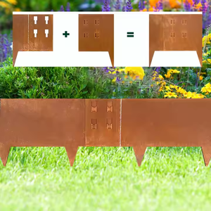 Garden Border Edging Metal Landscape Edging Borders Metal Garden Fencing Corten Steel Lawn <b>Edge</b> - Product Image 1