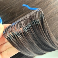 Extensions de cheveux à tresser au crochet Micro Loop Super Double Drawn en cheveux humains vierges européens blonds