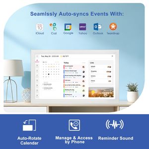 21.5 Inch Smart WiFi Interactive Display Touchscreen <b>Wall</b>-Mounted <b>Digital</b> Calendar And Family Schedule Planner Board - Product Image 2