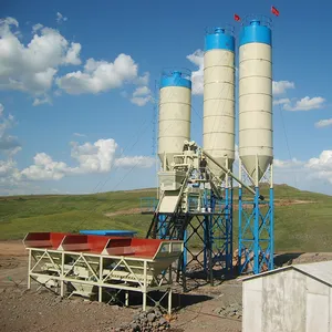 HZS25 Small Concrete Batch Plant 25m3 Mobile Concrete Batching Plant For Sale