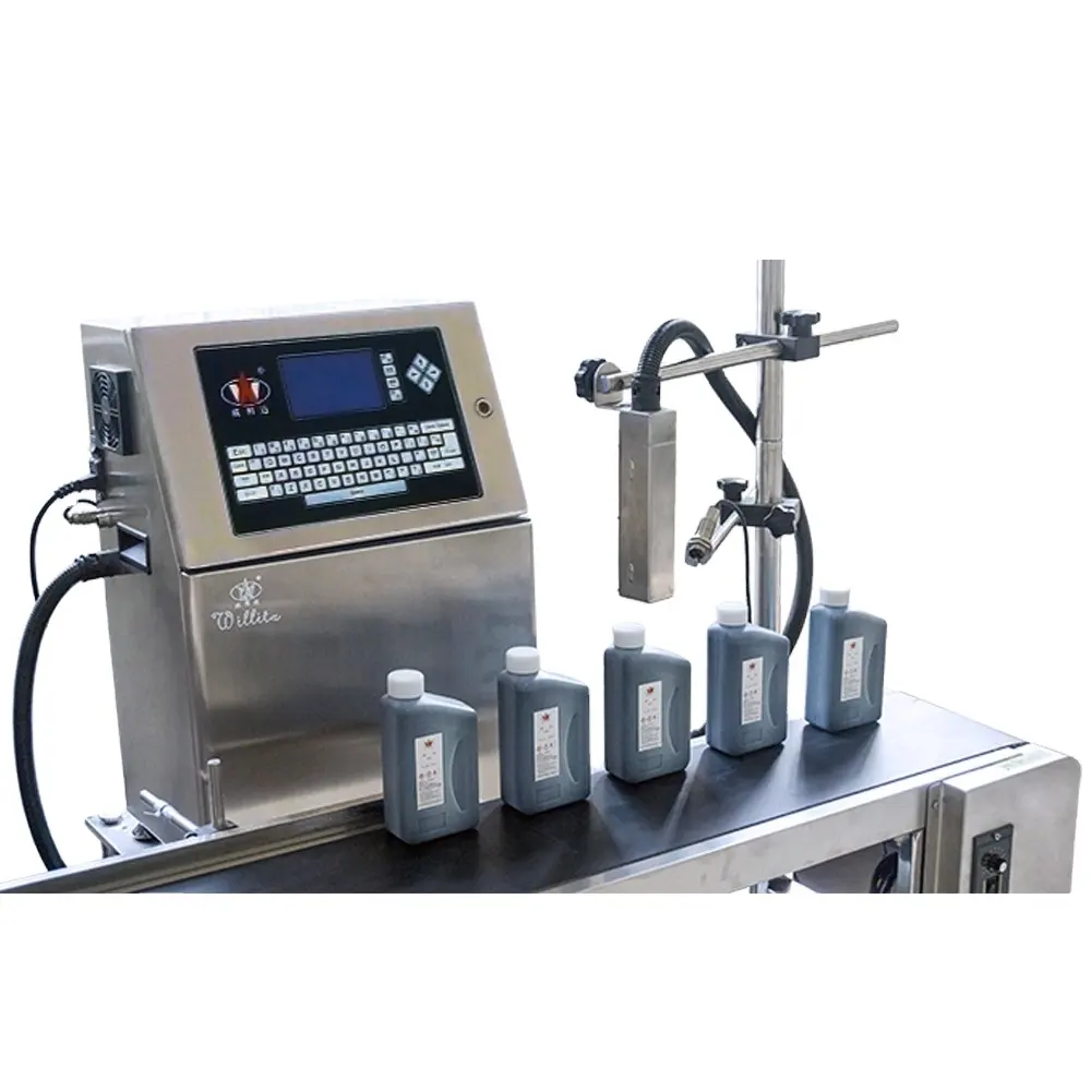 Automatischer industrieller CIJ-Tinten strahl drucker QR-Code-Chargennummer-Druckmaschine
