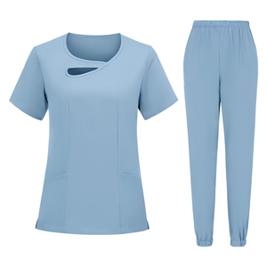 <b>Uniforms</b> Sets Short Sleeve V-Neck Stretch Feminine for Beauty Salon Hairdressing Work and Salons - Product Image 4