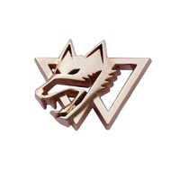 Emblemas Metálicos de Alta Calidad con Logotipo de Animales para Bolsos, Chapados en Oro, Accesorios para Carteras, Placas de Identificación Metálicas con Tornillo