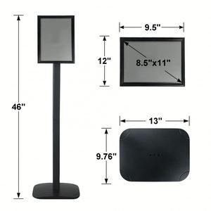 Soporte de aluminio personalizado A3 A4 de alta resistencia, soporte de pie portátil para carteles, soporte giratorio para exhibición de pósteres - Product Image 2