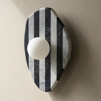 Nouvelle applique murale LED en marbre naturel de design moderne, luminaire mural encastré pour la décoration de la maison, café, restaurant et hôtel
