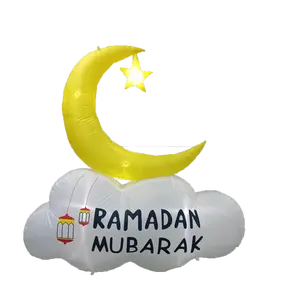 इस्लाम आउटडोर ईद अल adha रमजान मुबारक सजावट झटका अप रमजान inflatable सजावट मस्जिद चाँद और सितारे