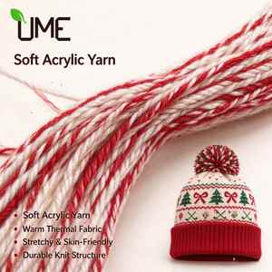 Gorro de punto navideño con pompón y patrón Fair Isle, cálido para invierno, gorro festivo con logo personalizado para uso diario - Product Image 3