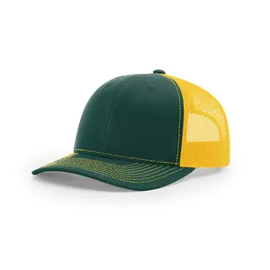 Gorra de béisbol de malla deportiva personalizada con ala ligeramente curvada para niños y adultos Richardson 112 gorra de camionero de 6 paneles sombreros de malla con logotipo personalizado