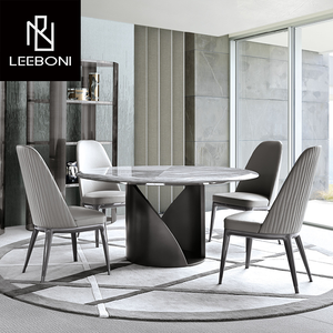 Fabricante de China, muebles de comedor de lujo, juego de mesa de comedor de mármol con mesa de comedor redonda giratoria <span class=keywords><strong>Lazy</strong></span> <span class=keywords><strong>Susan</strong></span> - Product Image 3