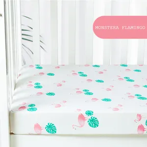 Accept Customized Bedding Set Designs Muslin Tree Fox Pattern 100% Cotton Baby Crib Bed Sheets