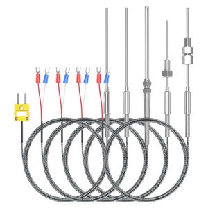 Sonde thermocouple flexible de type K et J gainée en acier inoxydable, diamètres 1,0 mm, 1,5 mm, 2,0 mm, 3,0 mm, capteur de température - Product Image 1