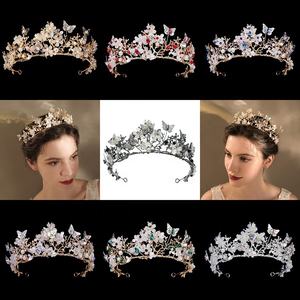 มงกุฎดอกไม้แบบสั่งทำมงกุฎสำหรับเจ้าสาวมงกุฎโลหะสำหรับตกแต่งเค้ก - Product Image 6