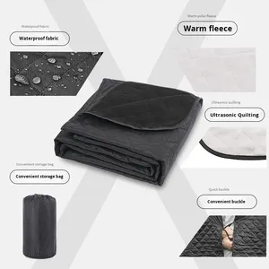 Manta de Camping de Poliéster 210T Gruesa, Imprescindible para Otoño e Invierno, Resistente a la Humedad, Impermeable, Portátil, para Picnic - Product Image 4