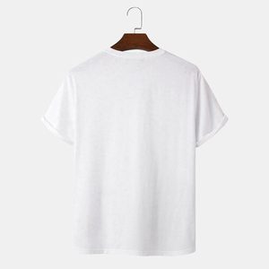 เสื้อยืดคอกลมผู้ชาย ODM ผ้าฝ้าย 100% สีพื้น ทรงปกติ พิมพ์ลายตามสั่ง สำหรับออกกำลังกาย ราคาประหยัด - Product Image 2
