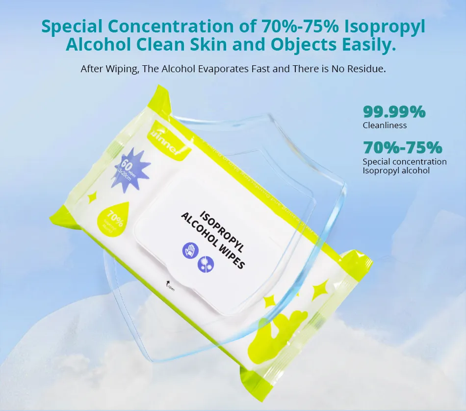 Winnaar Aangepaste Groothandel Isopropylalcohol Reinigingsdoekjes 99.9% Effectieve Reiniging Biologisch Afbreekbare Doekjes