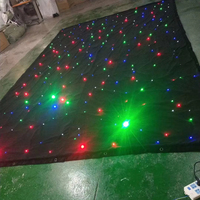 Rideau d'étoiles LED RVB 3-en-1 Rideau de fond de ciel étoilé avec lumière matricielle LED émettant blanc bleu chaud