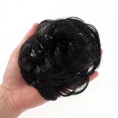 Fascia 8P per capelli e frattaglie di cacca nera per il prodotto 20662236 con cordolo di capelli Chignon rialzato - Product Image 1