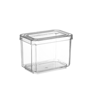 Organiseur de réfrigérateur rectangulaire en PP de style américain, empilable, contenants alimentaires de 1 à 3 L, respectueux de l'environnement, pour la cuisine à domicile