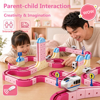 Ensemble de Jouets de Construction Créatifs 3D pour Enfants : Puzzle Anti-gravité, Blocs Sensoriels à Assembler, Train Télécommandé sur Rail