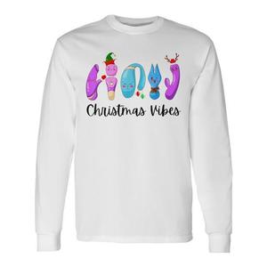 Dirty Christmas Vibes - Camiseta de manga larga con diseño navideño, humor para adultos, estilo travieso - Product Image 1