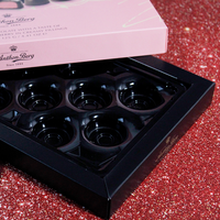 Boîte cadeau de luxe avec couvercle en carton fait main et base, impression personnalisée, boîte cadeau à bonbons au chocolat avec séparateurs