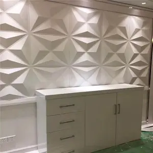Matt White Decorative 3D Wall Panels Textured pvc 3D Wall Covering