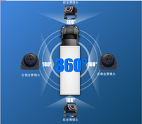 Système de caméra de voiture panoramique à 360 degrés FHD 1080P 8 canaux IR MDVR avec vue aérienne, WiFi, GPS et 4G