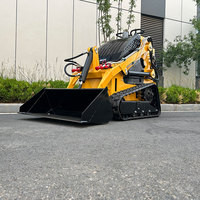 Mini Caricatore Frontale Compatto, Skid Steer Loader 4x4 a Trazione Integrale, Diesel Certificato EPA Tier 4 con Trivella, Alta Efficienza per l'Agricoltura