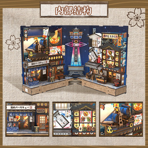 Tten Ichiban-gai DIY Wooden <b>Model</b> <b>Building</b> Kit Japanese Street Scene Educational Toy for Youth 15-35 Years Old - Product Image 5