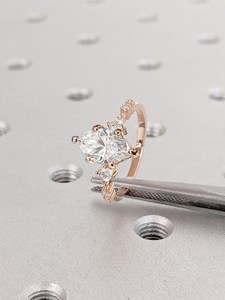 GIA IGI certificado HPHT VVS Lab Grown creado corte de pera diamante 14K 18K anillos de oro sólido Anillos De Compromiso joyería fina para mujeres - Product Image 2