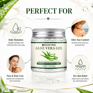 Gel de Aloe Vera Orgánico para el Cuidado Corporal, Hidratante Profundo, Reparador de Rojeces por Quemaduras Solares, Sin Aceite, para Piel Sensible, en Oferta - Product Image 3