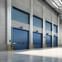 Porte sectionnelle industrielle moderne en acier, personnalisée par le fabricant, pour la logistique, automatique, coupe-feu, électrique latérale