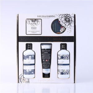 Boîte-cadeau de présentation en papier ondulé estampage à chaud pliable personnalisé intérieur rigide avec des matériaux recyclés pour l'utilisation de bougies - Product Image 1