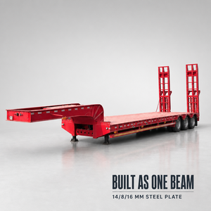 Promotion : Semi-remorque surbaissée 4 essieux, 120 tonnes, pour équipement d'excavation - Product Image 5