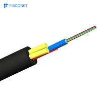 Kabel Serat Optik Mini ASU 12 24 Core Singlemode Aerial Self-supporting Rentang 80m 120m Kabel Jaringan FTTH Luar Ruangan