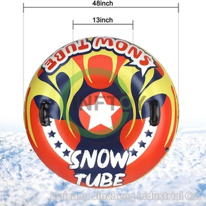 Tubo de nieve, trineo de nieve de 48 pulgadas con asa para deportes de invierno al aire libre, tubo de nieve inflable, trineo resistente para invierno, anillo de esquí - Product Image 6