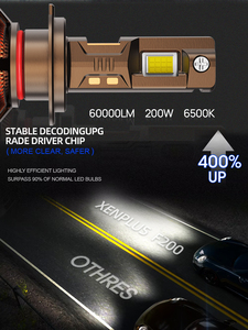 Xenplus F200 Faro LED de Alta Potencia Canbus 400w H4 60000 Lúmenes H4 H7 LED 200w H1 9005 Faro LED Ajustable para Auto - Product Image 2