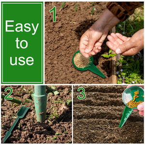 Seedling Pots Mini Sowing Seed Dispenser Manual Sower Seed Spreader Handheld Seed <b>Planter</b> Tool Different Settings Hand - Product Image 2