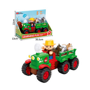 FiveStar fabbrica nuovo arrivo divertimento per bambini giocattolo di plastica Farmer camion rimorchio con suono animale trattore giocattolo altri veicoli giocattolo - Product Image 1