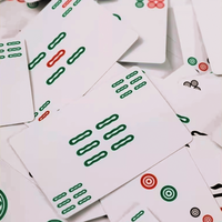 Cartes de jeu de Mahjong portables, écologiques, recyclables, avec revêtement double face, pour le Mahjong chinois traditionnel