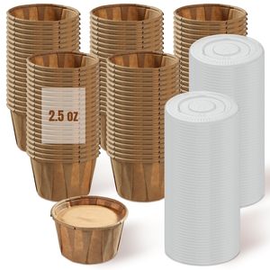Vasos Desechables Resistentes al Agua, a Prueba de Fugas, para Degustación de Bebidas, Salsas, Soufflé, Pasteles, Queso y Medicamentos - Product Image 1