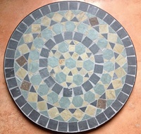 Table basse en fer forgé, décoration mosaïque KD, ensembles de jardin