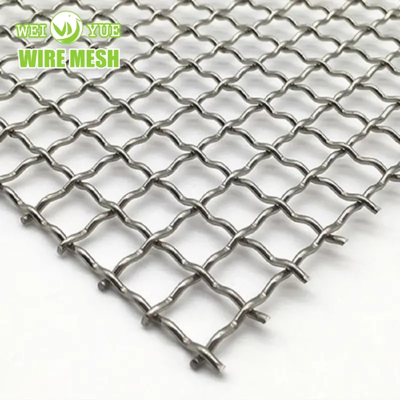 Durable Filter Mesh 3x3 Knit Netting Sieve Screen 12 Mesh Stainless Steel Crimped Woven Wire Mesh