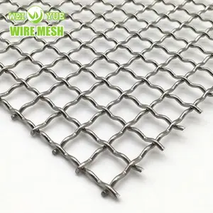 Durable Filter Mesh 3x3 Knit Netting Sieve Screen 12 Mesh Stainless Steel Crimped Woven Wire Mesh