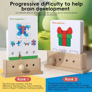 Bambini educazione precoce gioco di logica del bambino sviluppo del cervello pensiero formazione carta puzzle forma numero di corrispondenza giocattolo - Product Image 6