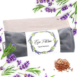 Antifaz con Peso para Yoga y Meditación, Almohada para Ojos con Lavanda, Antifaz Térmico con Calor Húmedo, Almohada Relajante para Ojos de Color Morado - Product Image 1