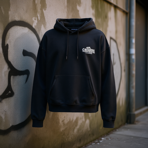 Sweat-shirt à capuche surdimensionné pour homme Reklo Industries, 100% coton, style streetwear, impression de logo sur le devant - Product Image 2