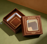 Boîte cadeau carrée en carton personnalisée pour parfum |   Écologique |   Logo privé |   Fenêtre transparente |   Doublure en éponge |   50 ml/100 ml