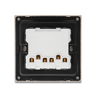 ABUK stock prêt expédition rapide ue/royaume-uni 4 gangs 1 voie 2 voies matériel PC Ultra-mince maison alimentation électrique applique murale interrupteurs tactiles