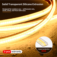 Bande lumineuse LED extérieure ETL 120V AC110-120V en silicone solide, sans driver, Plug & Play, résistante aux intempéries, 12W 15W, rouleau de 30M, COB R90